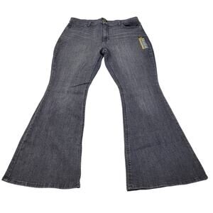 Lee Legendary Flare Jeans high rise stretch gray boho bohemian western 18 short